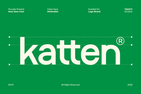 Katten Sans Serif Font By Twistystd