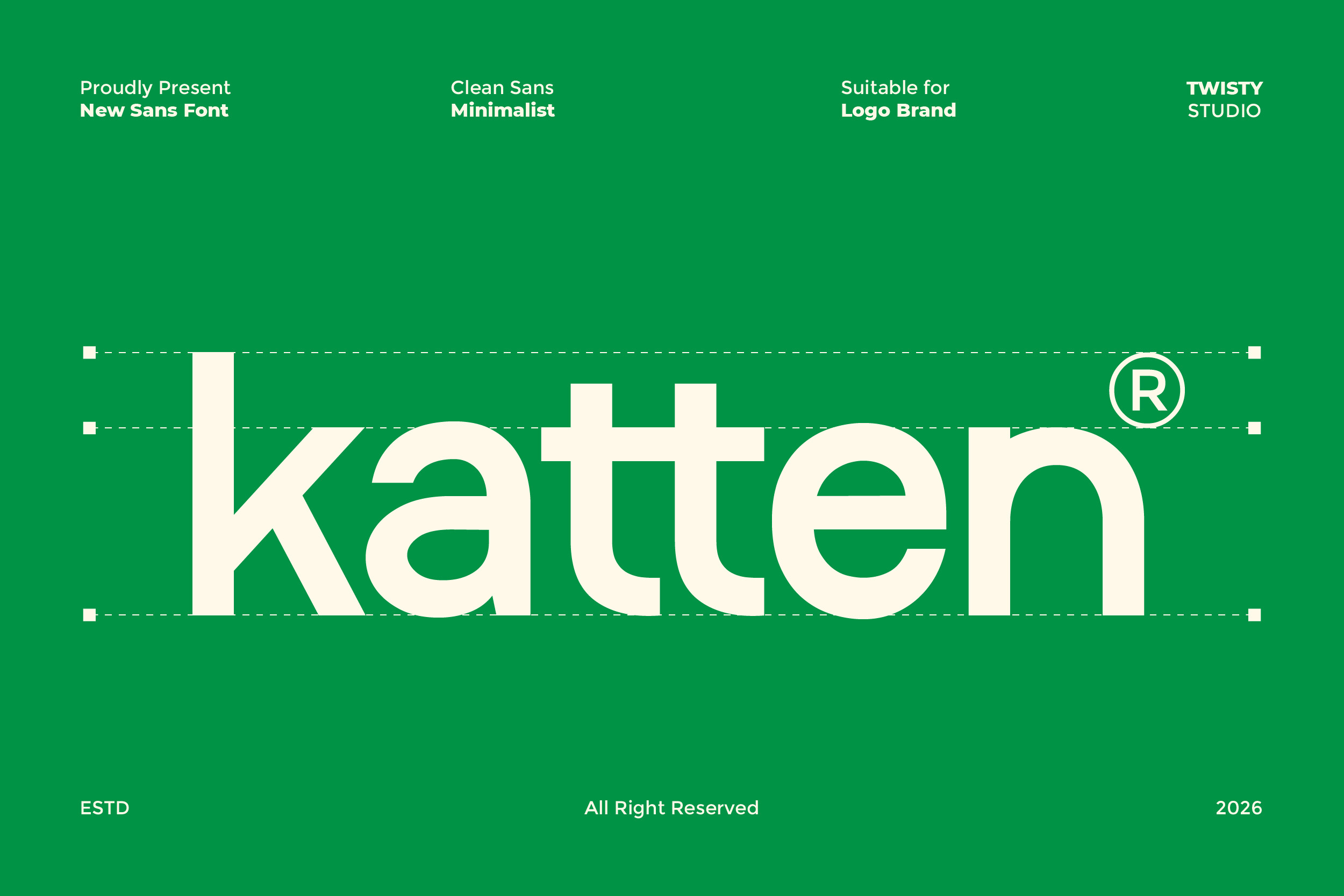 Katten preview: modern clean logo-friendly typeface