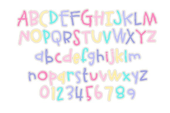 Kindergarten Kandy Font PNG with transparent background - Preview 1