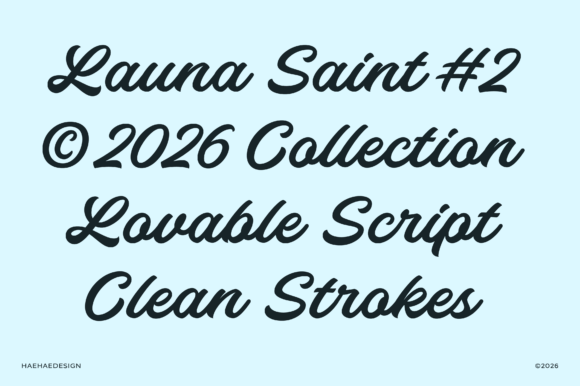 Launa Saint Font PNG with transparent background - Preview 1