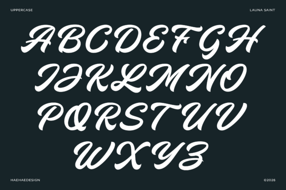 Launa Saint Font PNG with transparent background - Preview 4