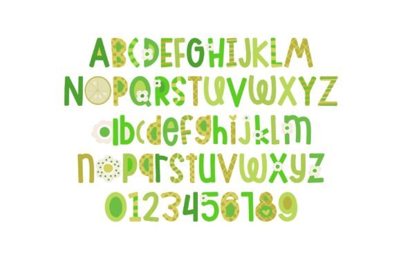 Lime Blossom Font PNG with transparent background - Preview 1