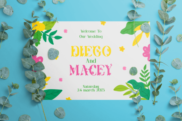 Lush Garden Font PNG with transparent background - Preview 5