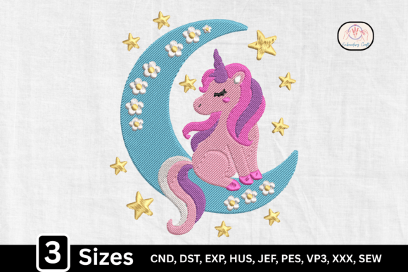 Magical Unicorn Crescent Moon