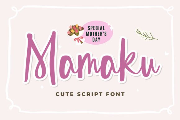Mamaku Font PNG with transparent background - Preview 1