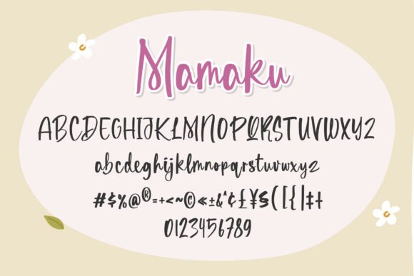 Mamaku Font PNG with transparent background - Preview 4