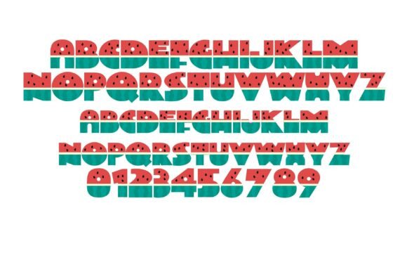 Mod Melon Font PNG with transparent background - Preview 1
