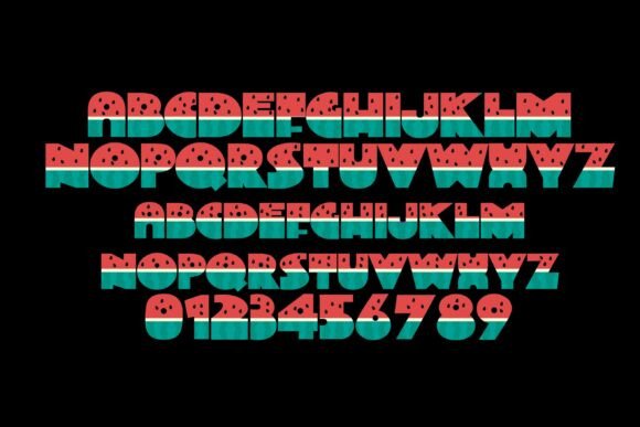 Mod Melon Font PNG with transparent background - Preview 2