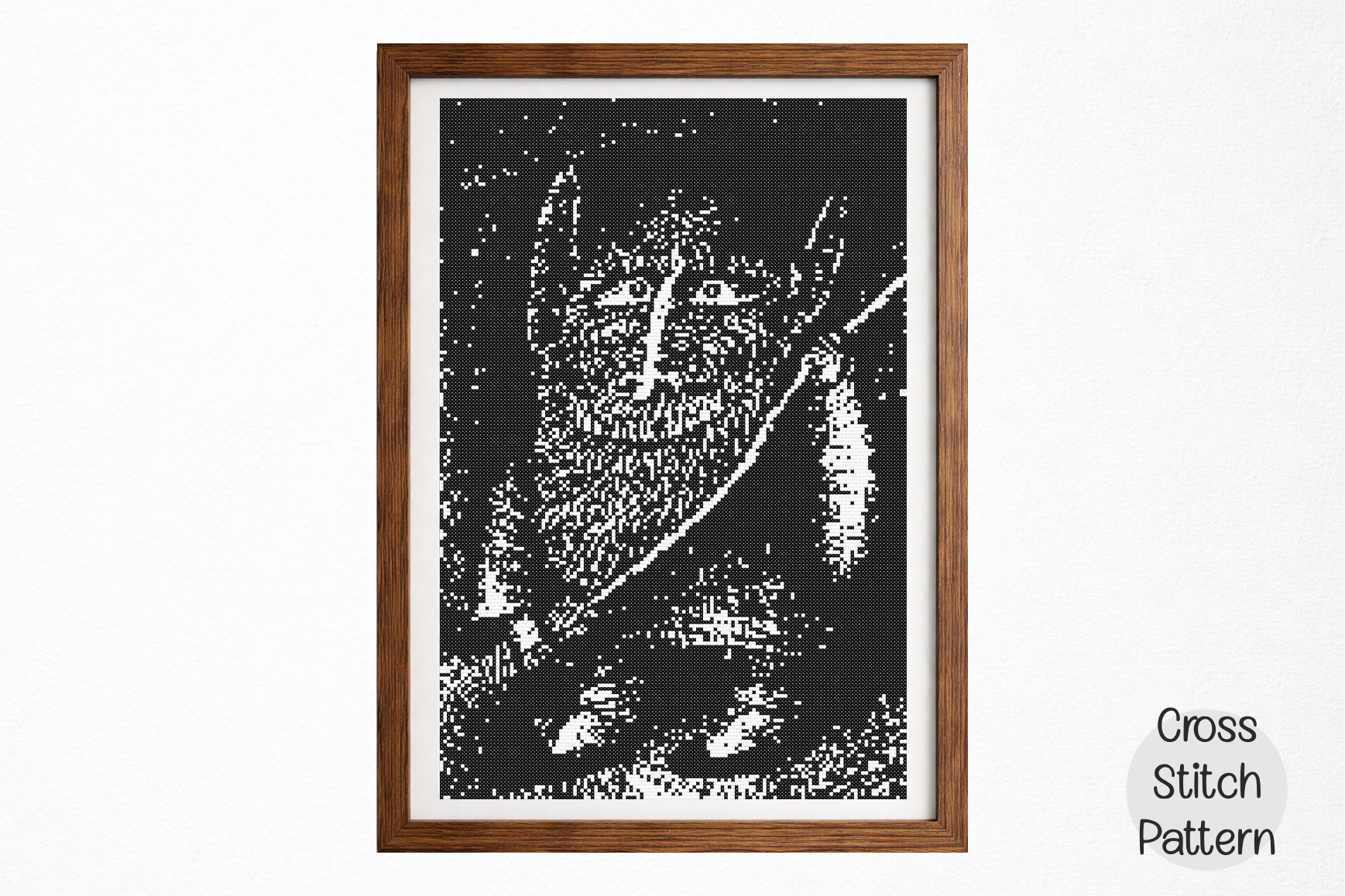 Monochrome Cross Stitch Pattern Modern