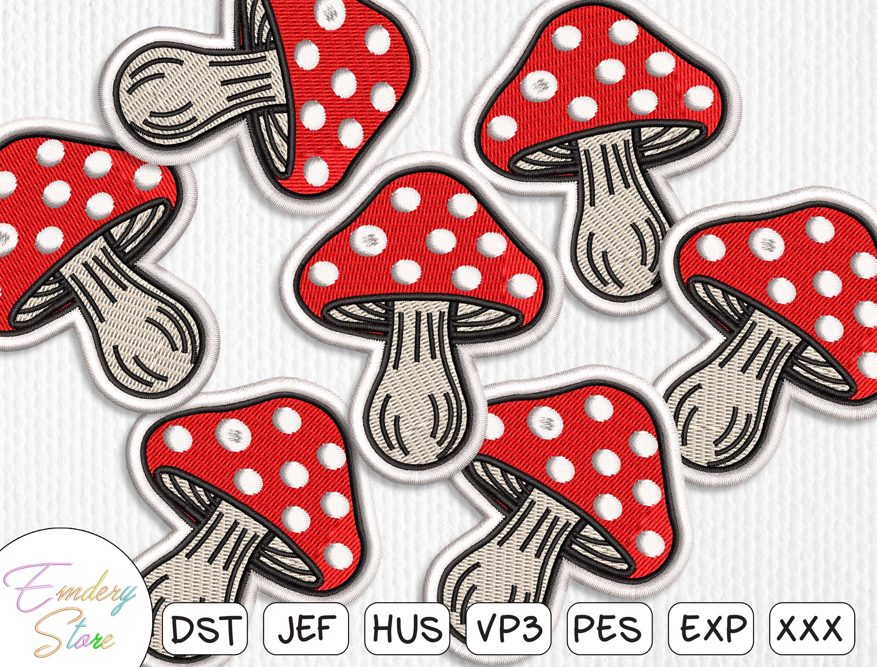 Mushroom Patches Embroidery Design