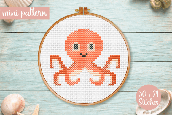 Octopus Cross Stitch Pattern Animals