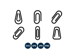 Paper Clip Line Art Vector Collection