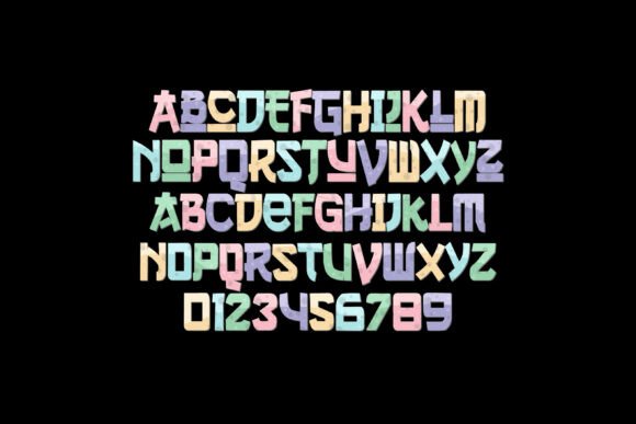 Pastel Nokizaru Font PNG with transparent background - Preview 2