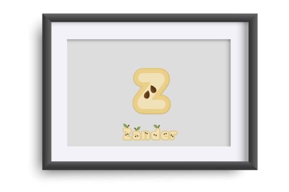 Pear Font PNG with transparent background - Preview 2