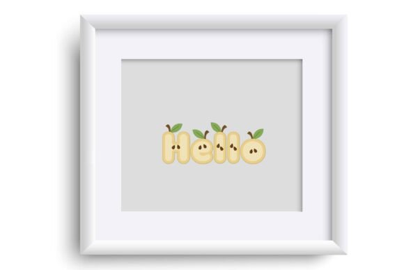 Pear Font PNG with transparent background - Preview 3