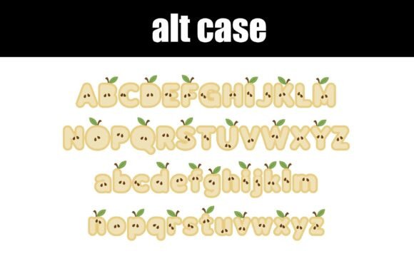 Pear Font PNG with transparent background - Preview 5