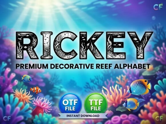 Rickey Font PNG with transparent background - Preview 1