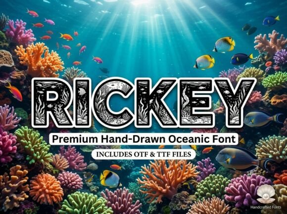 Rickey Font PNG with transparent background - Preview 2