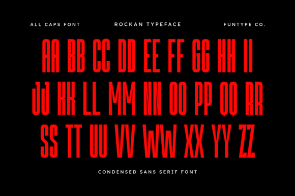 Rockan Font PNG with transparent background - Preview 1