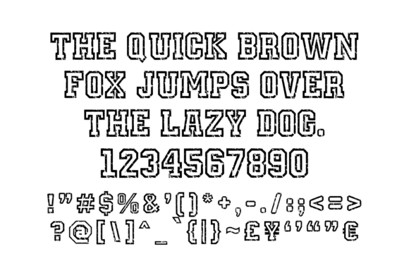 Rough Jersey Font font preview - 3