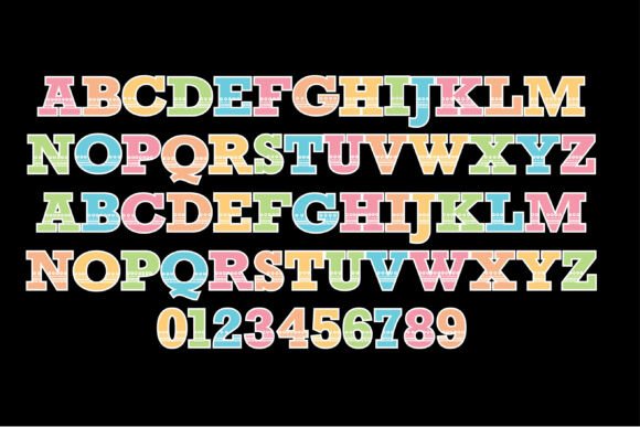 Simply Pastel Font PNG with transparent background - Preview 1