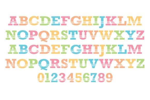 Simply Pastel Font PNG with transparent background - Preview 6
