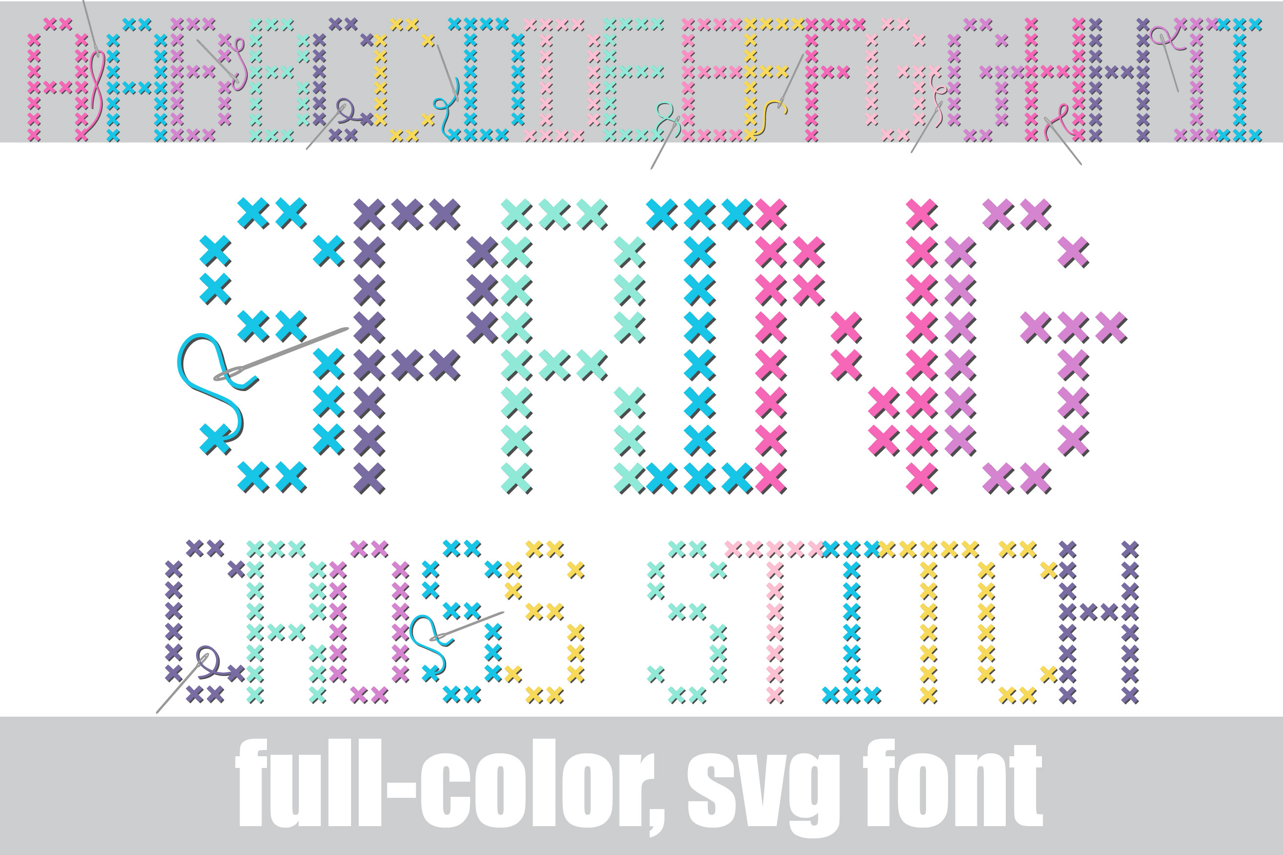 Spring Cross Stitch Font