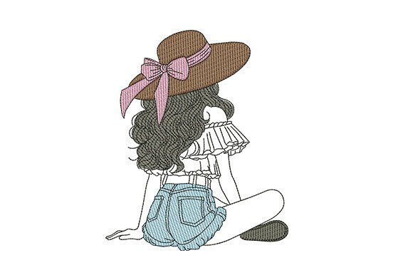 Summer Girl with Hat