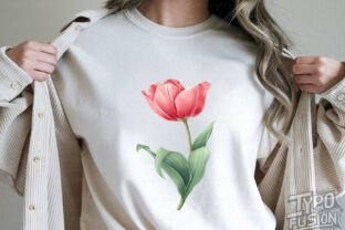 Watercolor Pink Tulip Clipart Graphic by typofusion · Creative Fabrica
