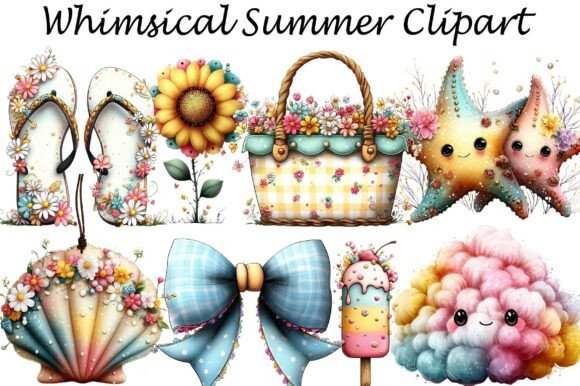 Whimsical Summer Clipart Graphic by clipart · Creative Fabrica
