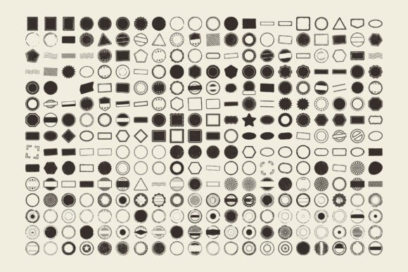 300 Vintage Badge Shapes SVG Set