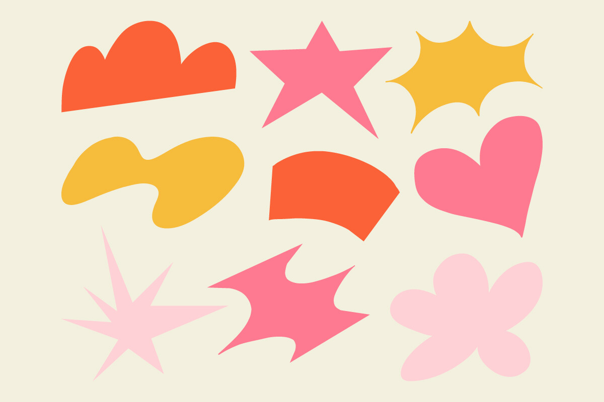 Abstract Bold Shapes Clipart Set