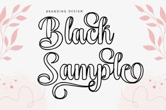 Baby Monday Outline Font PNG with transparent background - Preview 2