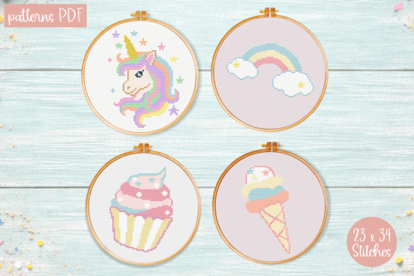 Baby Room Cross Stitch Pattern Unicorn