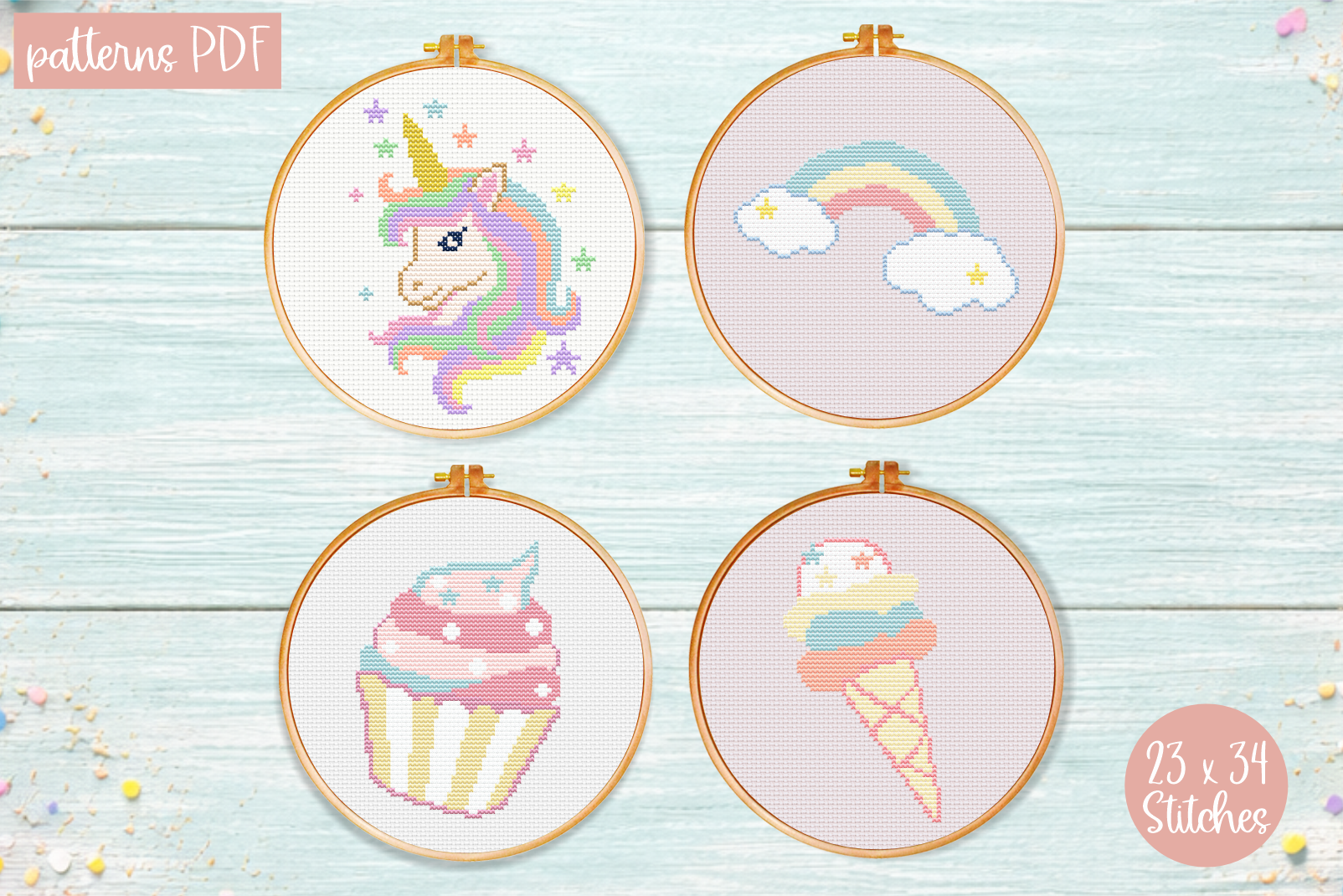 Baby Room Cross Stitch Pattern Unicorn