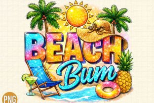 Beach Bum Tropical Summer Vacation PNG Graphic by LAZY Creator ...
