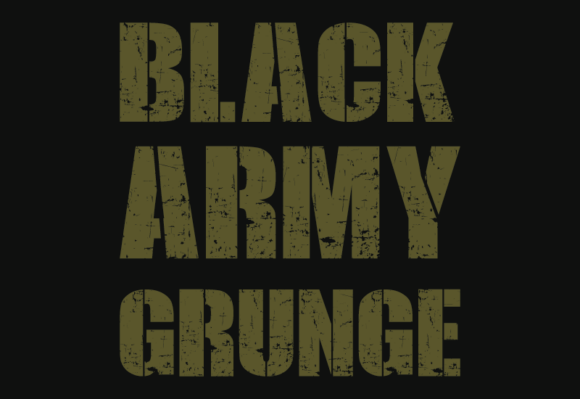 Black Army Grunge Font - Preview 1