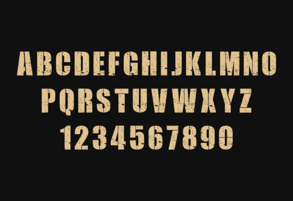 Black Army Grunge Font - Preview 2