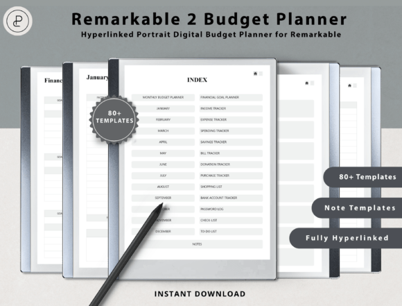 Budget Planner for ReMarkable 2 budget planner