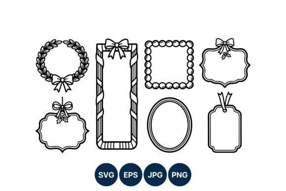 Christmas Wreath and Gift Tag Frames