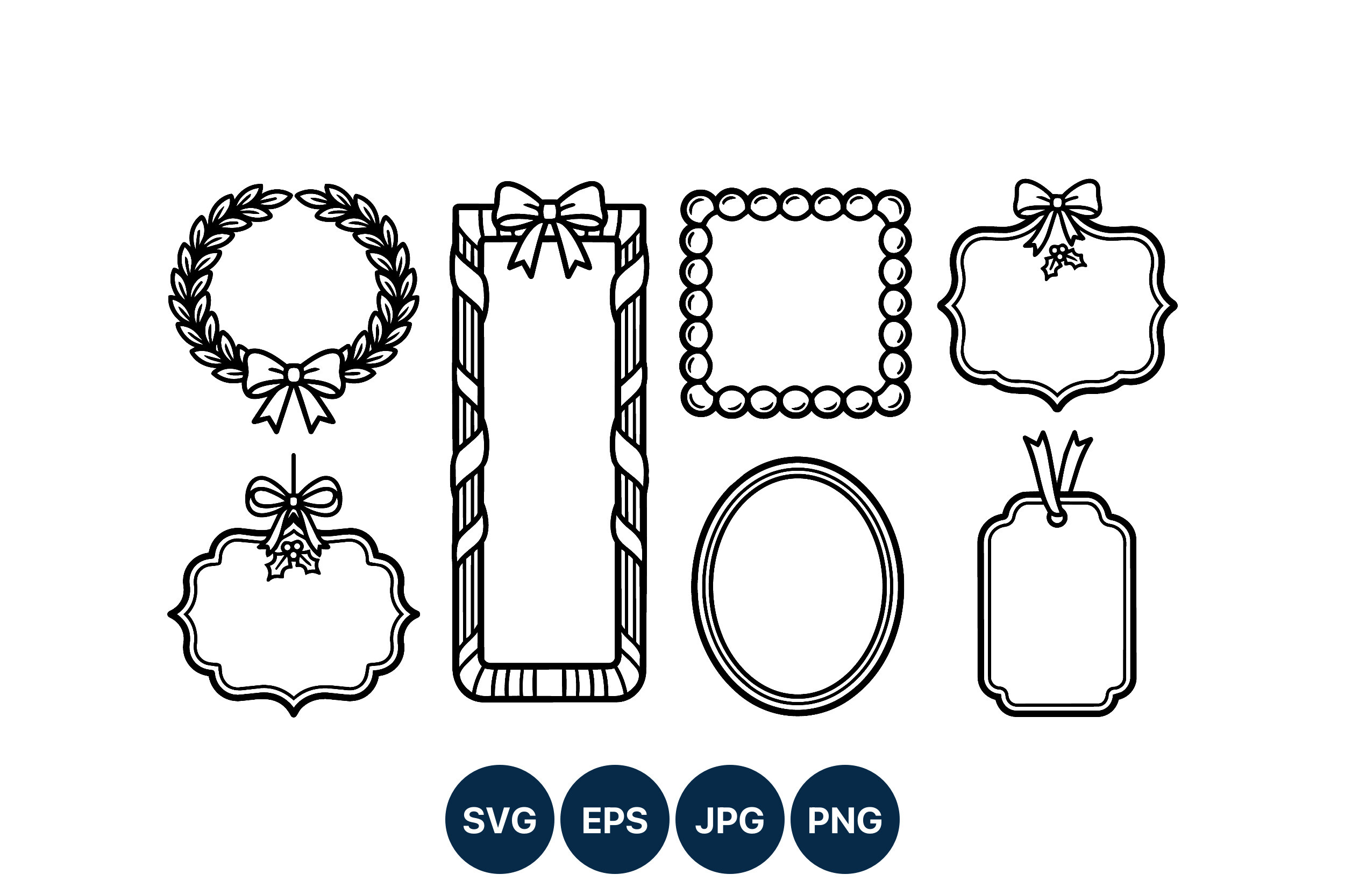 Christmas Wreath and Gift Tag Frames