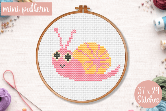 Cross Stitch Pattern Snail Baby PDF