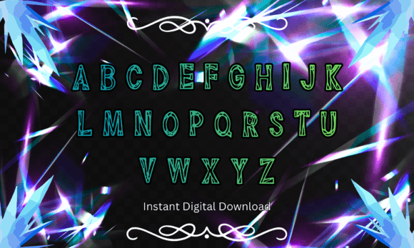 Crystal Shard Font PNG with transparent background - Preview 1