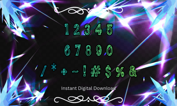 Crystal Shard Font PNG with transparent background - Preview 2