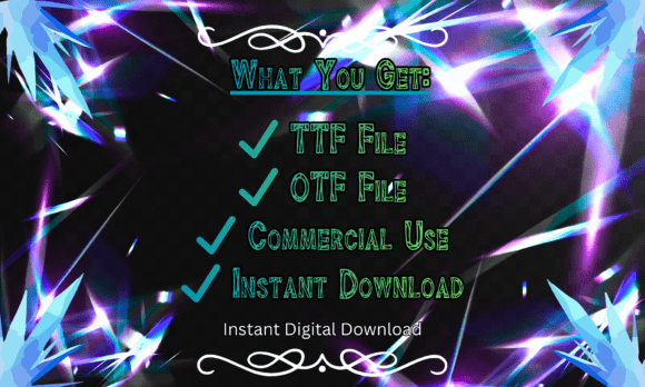 Crystal Shard Font PNG with transparent background - Preview 4