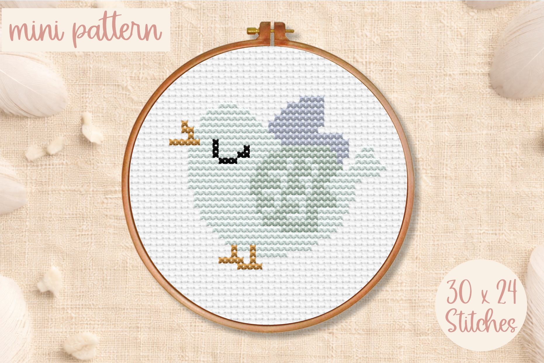 Cute Birdie Cross Stitch Pattern Sparrow