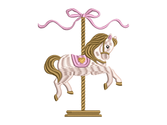 Cute Carousel Horse with Bow
