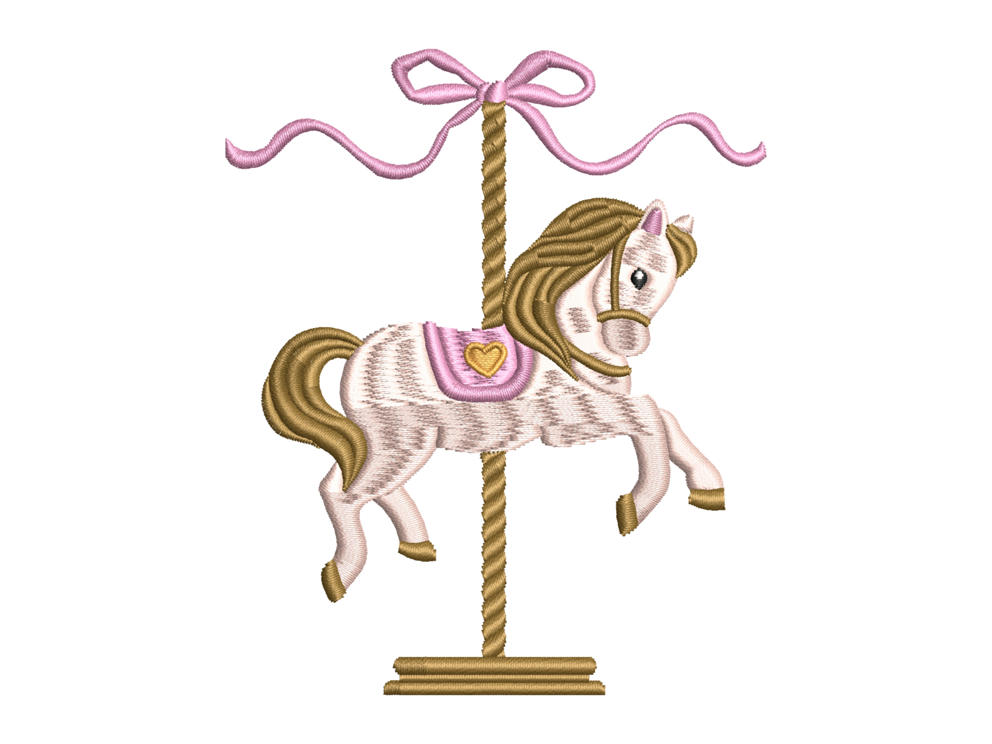 Cute Carousel Horse with Bow