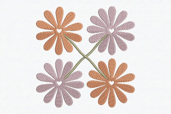 Daisy Flower Embroidery Design