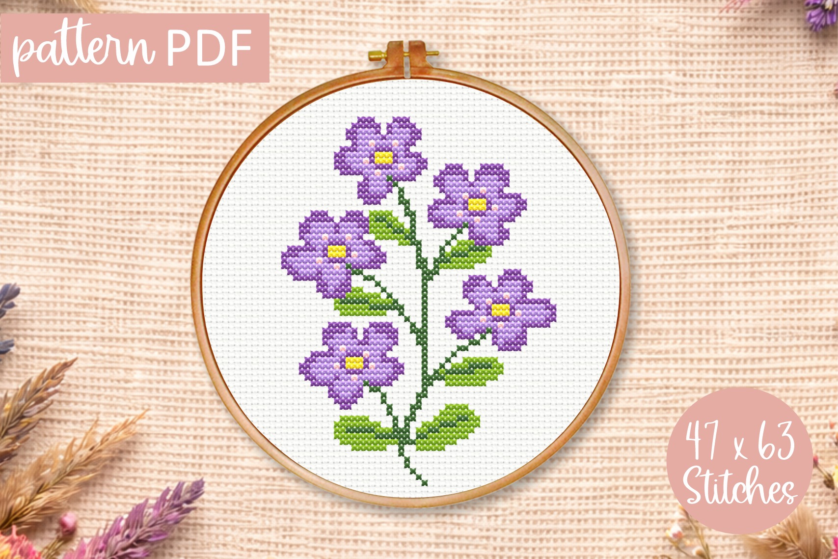 Flowers Cross Stitch Pattern Spring